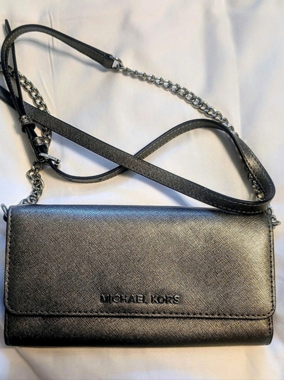 Michael Kors Jet Set Large Saffiano Leather Crossbody Bag
